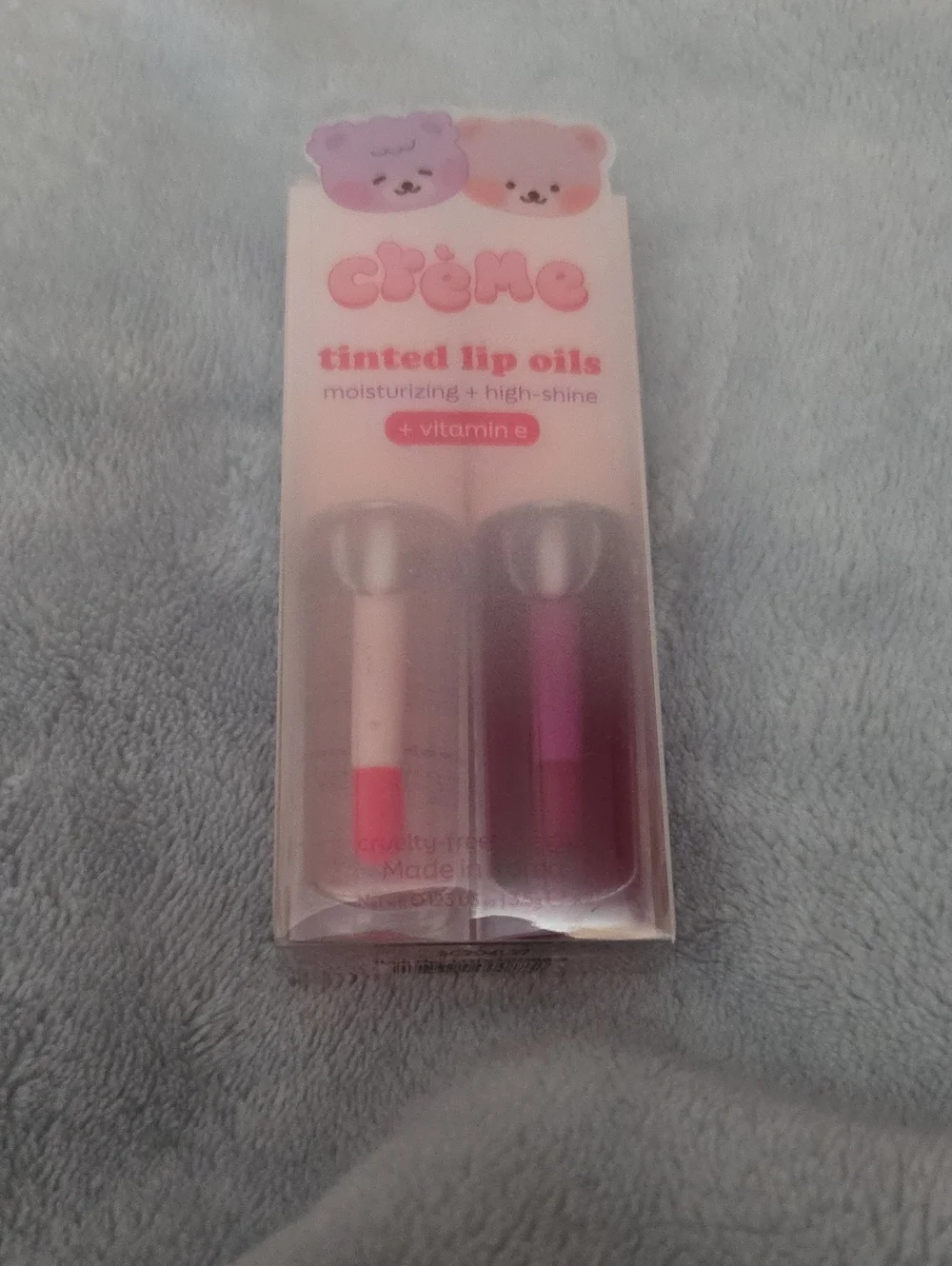 Tinted Lip Oils Duo — Pink & Purple Hydrating Gloss Set NWOT